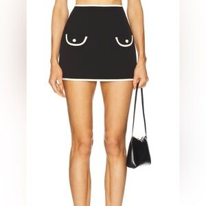 Alexis Rubino Mini Skirt in Black
